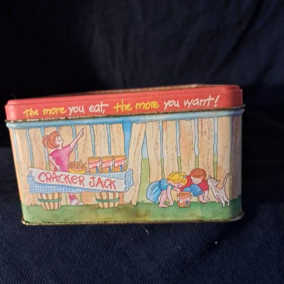 1994 Limited Edition Cracker Jack Baseball Tin Vintage 3x6x8 - Picture 5 of 7